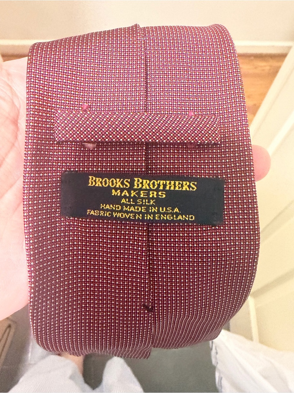 Brooks Brothers Makers Burgundy Silk Tie
